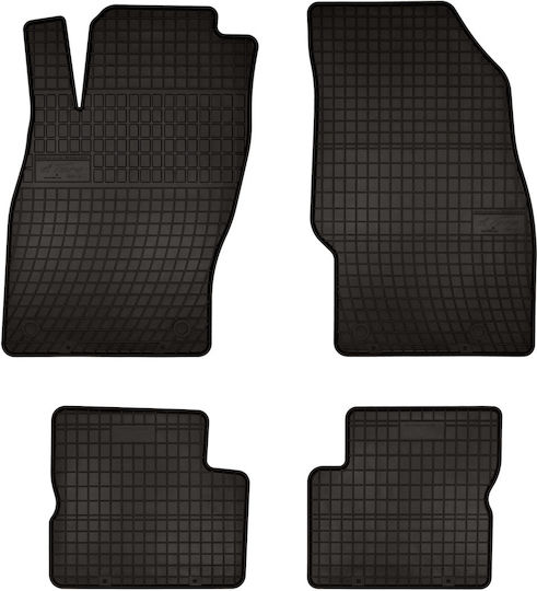 Gummifußmatten Opel Adam Hatchback 2012-2019 Schwarz Passgenau