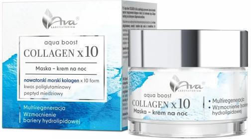 Ava Laboratorium Aqua Boost Moisturizing Night Face Cream with Collagen 50ml