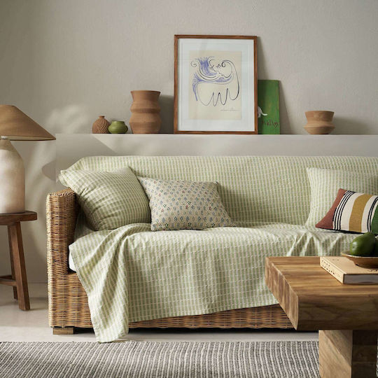 Gofis Home Elysia Cuvertură Pentru Canapea De Fotoliu Jacquard 180x180cm Verde Gradina