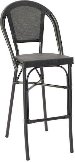 Outdoor Bar Stool Made of Aluminum Kosta Black