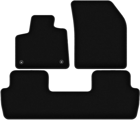 Basic Black Velour Mats Peugeot 5008 Ii Gt Line 5 Seats 2017-2020