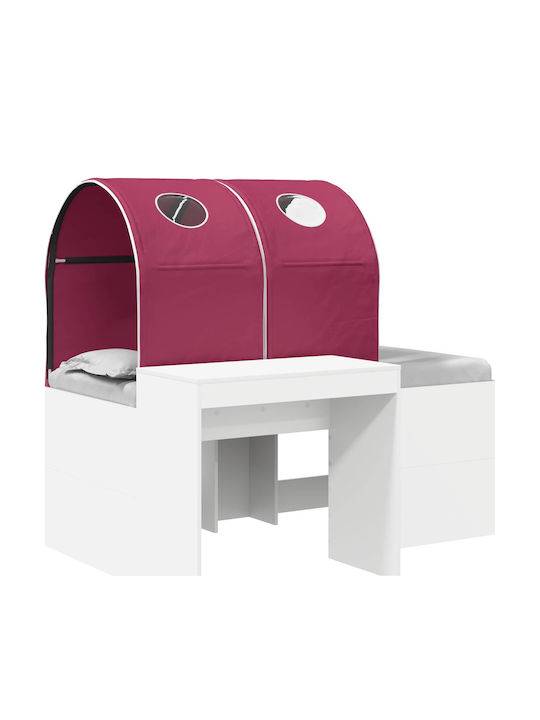 Pat Pentru Copii Loft Bed Single Cu Birou Roșu