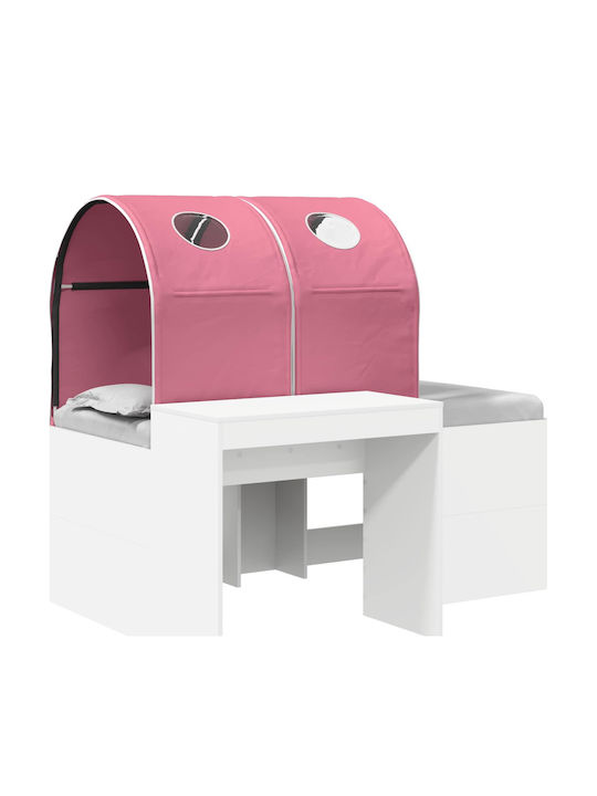 Pat Pentru Copii Single Loft Bed Cu Birou Roz
