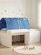 Kids Single Bed with Desk Blue