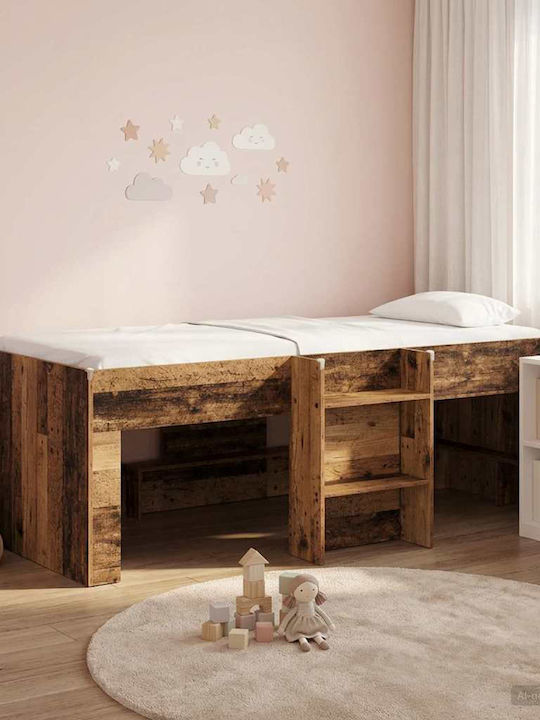 Kinderbett Einzel mit Stauraum Braun