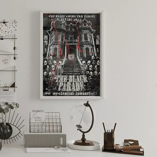 Music Poster My Chemical Romance Ms035 40cm X 50cm Μαύρη Ξύλινη Κορνίζα