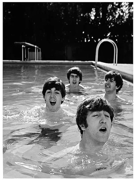 Music Poster Beatles Ms056 40cm X 50cm Black Wo...