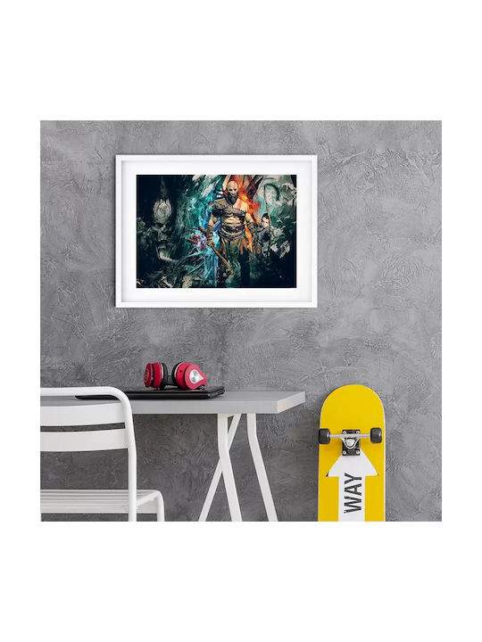 Gaming Poster God War Gm014 40cm X 50cm Black W...