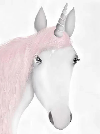Kinder Wandkunst Einhorn Gerahmt 40x50cm