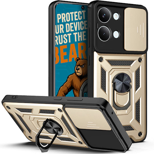 Orso Combo Kickstand Slide Back Cover Gold for Poco X8 Pro Max