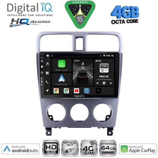 Digital IQ Ηχοσύστημα Αυτοκινήτου για Subaru Forester 2002-2008 (Bluetooth/USB/WiFi/GPS/Apple-Carplay/Android-Auto) με Οθόνη Αφής 9"