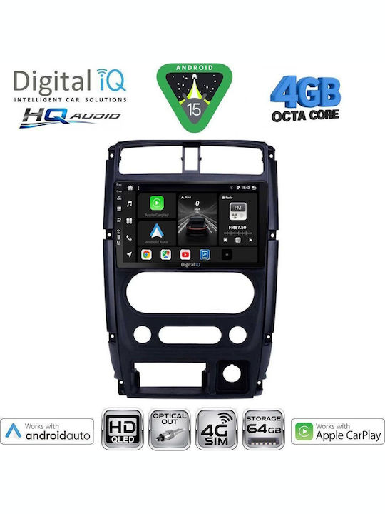 Digital IQ Car Audio System for Suzuki Jimny 2007-2017 (Bluetooth/USB/WiFi/GPS/Apple CarPlay/Android Auto) with 9" Touch Screen