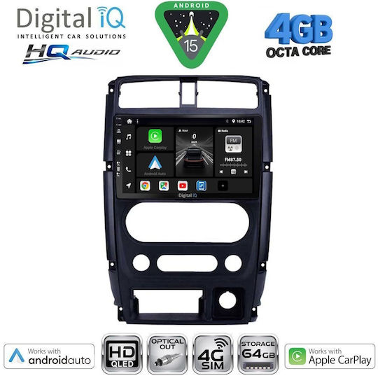 Digital IQ Car Audio System for Suzuki Jimny 2007-2017 (Bluetooth/USB/WiFi/GPS/Apple CarPlay/Android Auto) with 9" Touch Screen
