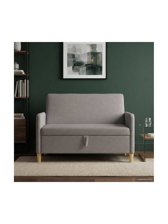 Doppelsitzer Sofa mit Stauraum Taupe 122x78x87cm
