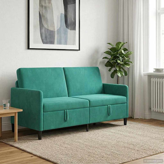 Dreisitzer Sofa mit Stauraum Türkis 172x78x87cm