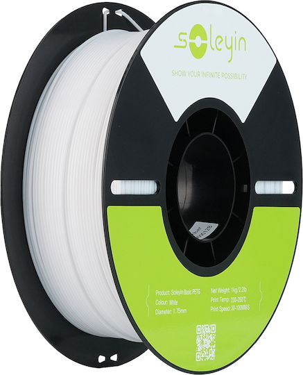 Creality3D Soleyin PETG 3D Printer Filament 1.75mm Λευκό 1kg