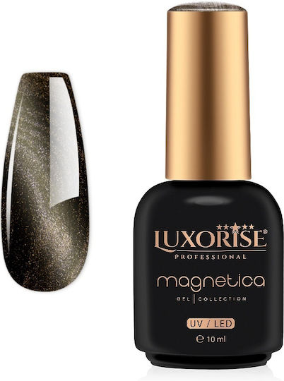 Luxorise Ojă Pentru Unghii Cu Gel Magnetic Glow Auriu Ochi De Pisică 10ml