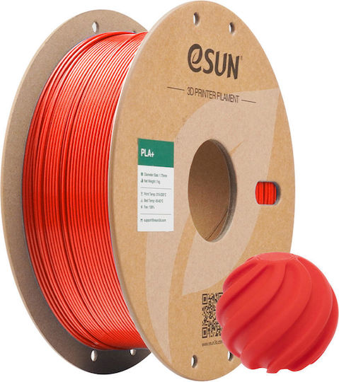 Esun PLA+ 3D Printer Filament 1.75mm Red 1kg