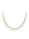 Bizou-Shop Double Necklace Made of Gold Plated Steel with Pearls