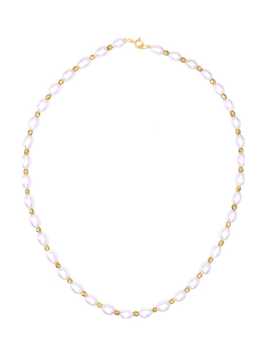 Drandakis Drandakis Halskette aus 14K Gold mit Perlen Drandakis Drandakis Halskette aus 14K Gold mit Perlen