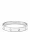 Brățară Tip Cuff Pentru Femei Zircon Și Email Alb Oțel Inoxidabil Silverline Zircon Modern Alb Oțel Inoxidabil 0230375902 L