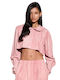Damen Crop T-Shirt Rosa