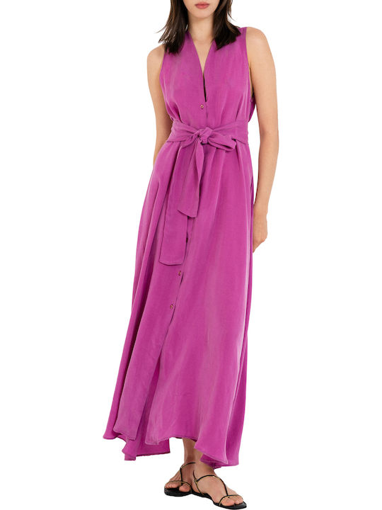 Philosophy Wear Καλοκαιρινό Maxi Φόρεμα Φουξ