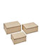 5Five Set Dekorative Boxen Hölzernes 3Stücke