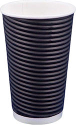 Tefaco Disposable Paper Cup Black 480ml 25pcs