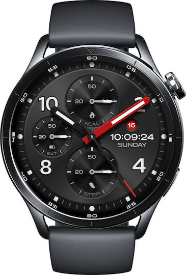 Xiaomi Watch S5 Stainless Steel 46mm Αδιάβροχο με Παλμογράφο (Black)