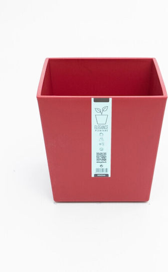 Micplast Elegance Γλάστρα Πλαστική Μπορντώ 30x30x28εκ.