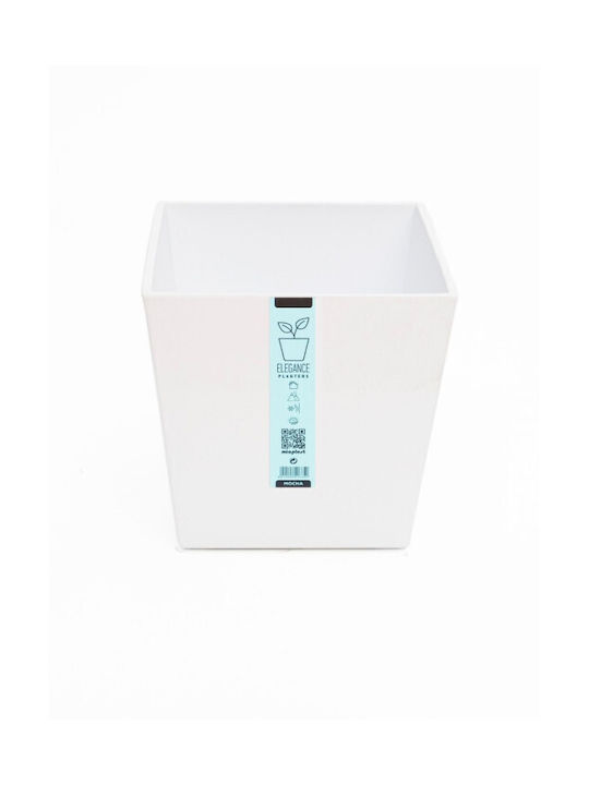 Micplast Elegance Plastic Flower Pot White 40x40x37cm