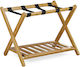 Relaxdays Rack Pentru Bagaje De Hotel Din Lemn Pliabil Maro Cu Dimensiuni 53x47xÎnălțime 68cm Pliabil