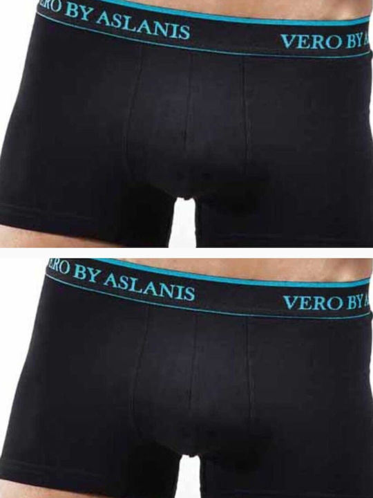 Ανδρικά Μποξεράκια Μαύρο/τιρκουάζ 2Pack