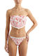 Marielle Bikini Slip with Laces Red- White