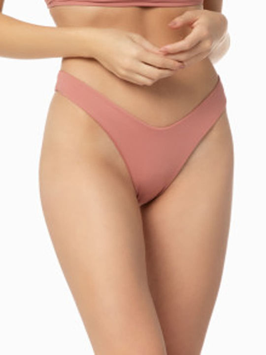 Minerva Rio V Bikini Slip Old Rose Pink