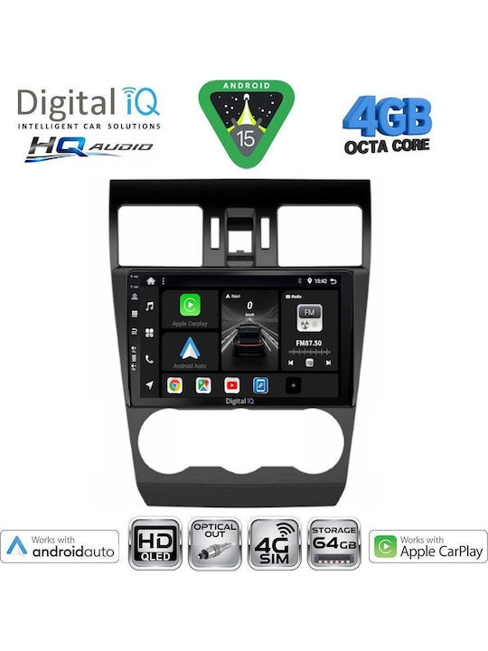 Digital IQ Car Audio System for Subaru Forester / Impreza 2013-2019 (Bluetooth/USB/WiFi/GPS/Apple CarPlay/Android Auto) with 9" Touch Screen