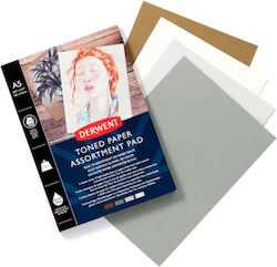 Derwent Derwent Bloc de Desen Profesional A5 20 File 120g Schițe Desen 4 Culori Deschise