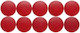 Maul Round Magnets D38mm 2.50 Kg Force 10 Pcs Set Maul Solid Red