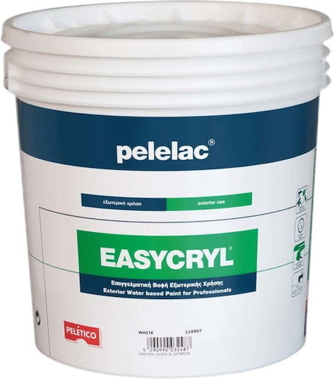 Peletitco Pelelac Easycryl Цвят С Висока Покривност За Външни Повърхности Бял 10л