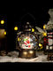 Decorativă Iluminată Lanternă de Crăciun cu Moș Crăciun pe Baterii 14x11x20.5cm