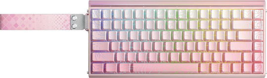 Aula Hero 84 HE Wireless Gaming Mechanical Keyboard 75% with RGB Lighting English US Pink