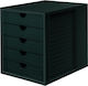 Han Plastic Desktop Drawer 5 Compartments Black
