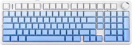 Aula F99 Pro Ασύρματο Gaming Μηχανικό Πληκτρολόγιο με Nimbus V3 διακόπτες και RGB φωτισμό (Αγγλικό US) Gradient Blue