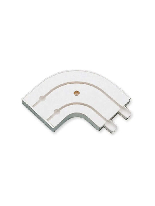 Gardinia Curtain Rail Base Wall White 2 Pieces