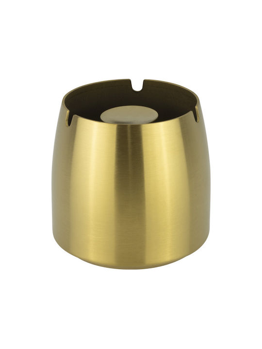 Raki Metal Windproof Ashtray 9xh8.5cm Gold