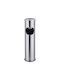 Relaxdays Floor Ashtray 8-liter Trash Bin Silver 56x15x15 Cm