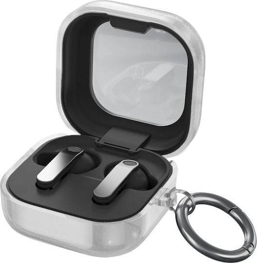 Bizon Bluetooth-Ohrhörer Zubehör Transparente Hülle Kompatibel mit Samsung Galaxy Buds 4 4 Pro Glitzer Transparente