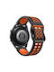 Dual Color Silicone Strap Double Holes Xiaomi Watch S4 47mm Black Orange