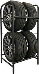 Relaxdays Tire Rack 4 Tires 106x53x43 Cm Metal Black
